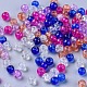 Perles de verre craquelé peintes DGLA-X0006-4mm-06-2