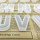 DIYシリコンモールド  レジン型  UVレジン用  エポキシ樹脂ジュエリー作り  ホワイト  文字.x  43.5x41x10mm X-AJEW-F030-04-X-3