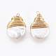 Natural Cultured Freshwater Pearl Pendants PEAR-P059-O01-1
