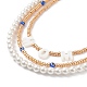 Set di collane di perline malocchio di perle NJEW-JN04048-4