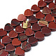 Rosso naturale perline di diaspro fili G-T074-07-1