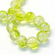 Chapelets de perle ronde en verre craquelé transparent peint X-DGLA-Q018-6mm-25-2