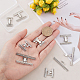SUPERFINDINGS 8 Sets 4 Styles Alloy Slide Lock Clasp Platinum Layering Clasp Brass Multi Strands Slide Clasps for Jewelry Craft FIND-FH0004-48-3