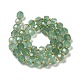 Perles vertes naturelles quartz fraise brins G-P508-A17-01-3