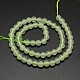 Naturelles nouvelles perles rondes de jade brins G-L348-01-6mm-2