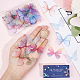 SUNNYCLUE 1 Box 180Pcs 9 Style Organza Butterflies Artificial Butterfly Spring Polyester Fabric Wing Butterflies Wings for jewellery Making Wedding Party Gathering Garden Decoration DIY Gift Supplies FIND-SC0004-18-3