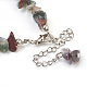 Bracelets de cheville en perles d'agate indienne naturelle AJEW-AN00229-06-3