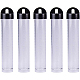 Benecreat 30 paquet 0.85 oz récipients de perles en tube de plastique transparent récipients pour liquides avec couvercle à visser noir et fond cylindrique CON-BC0004-29-6