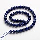 Brins de perles de pierres précieuses lapis lazuli G-J333-05-8mm-2