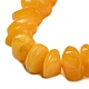 樹脂模造琥珀ビーズ連売り  チップ  オレンジ  7~10x12~14.5x10~14.5mm  穴：1mm  約54個/連  15.94''~16.14''（40.5~41センチメートル） RESI-Z017-02B-3