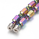 Magnétiques colliers de perles d'hématite synthétique NJEW-G337-02-3