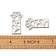 ベゼルペンダントを開く  UVレジンDIY用  エポキシ樹脂ジュエリー作り  猫の足  プラチナ  45~45.5x24~25x2mm  穴：1.4mm X-PALLOY-TAC0010-08P-7