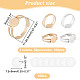 Dicosmetic Kit de fabricación de anillos ajustables de 2 color DIY-DC0001-81-2
