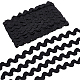 Gorgecraft 11 ярд полиэстер рик стойки отделка волна изгиб бахрома лента для обрезки ленты из полипропиленового волокна аксессуары для одежды украшения для поделок (черный)