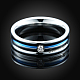 Valentine's Day Titanium Steel Cubic Zirconia Finger Ring RJEW-BB18930-8-6