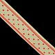 Rubans gros-grain rouges imprimés étoiles de 3/8 pouce (10 mm) de large pour nœuds à cheveux X-SRIB-G006-10mm-05-2