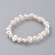 Natural Pearl Stretch Bracelets BJEW-JB04735-01-1