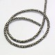 Natural Pyrite Beads Strands G-L051-3x2mm-01-3