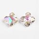 Faceted K9 Glass Charms EGLA-P026-A-3