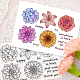 GLOBLELAND Flowers Clear Stamps Sunflower Dahlia Lily Rose Silicone Clear Stamp Seals for Cards Making DIY Scrapbooking Photo Journal Album Decoration DIY-WH0167-57-0065-2