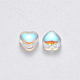 Perles de verre peintes par pulvérisation transparent X-GLAA-R211-02-D02-2