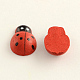 Dyed Ladybug Wood Cabochons WOOD-Q018-50B-1