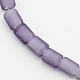 Handmade Frosted Lampwork Column Beads Strands LAMP-L006-11-1