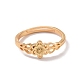 Регулируемое кольцо из латуни с цветком сакуры для женщин RJEW-P034-03G-2