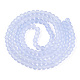 Brins de perles de verre transparent rond givré lilas X-GLAA-S031-6mm-25-2