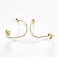 Brass Stud Earring Findings KK-T038-306G-1