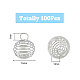 Hobbiesay 100 Stück versilberter spiralförmiger Perlenkäfig-Anhänger FIND-HY0001-75-2
