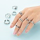 9Pcs 9 Style Alloy Cuff Finger Rings RJEW-LS0001-28AS-6
