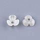 3-pétalo tapas de cuentas de perlas de imitación de plástico abs OACR-T018-01-2