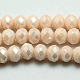 Chapelets de perles en verre électroplaqué X-GLAA-F001-4x3mm-14L-1