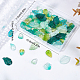 SUNNYCLUE 1 Box 100Pcs Leaf Charms Leaves Charm Glass Leaf Beads Plant Gradient Green Leaf Charms for Jewelry Making Charm Spring Season Earrings Necklace Bracelet Hair Clip DIY Craft Adult Women GLAA-SC0001-65-7
