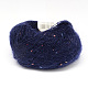 手編みの糸  流星群の糸  モヘアと  ウール  人工毛と色のポイント  ミッドナイトブルー  1mm  約25グラム/ロール  10のロール/袋 YCOR-R006-014-3
