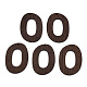 天然ウェンジウッドペンダント  染色されていない  オーバルリングチャーム  ココナッツブラウン  48x35x3.5mm  穴：2mm WOOD-T023-66-1