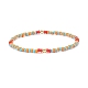 7pcs ensemble de bracelets extensibles en perles de verre de 7 couleurs BJEW-JB08033-5