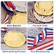 Ahandmaker 12 pz 3 colori in lega di zinco medaglie premio in bianco AJEW-GA0003-65-4