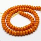 Buddhist Jewelry Beaded Findings Resin Imitation Beeswax Rondelle Bead Strands RESI-L002-I04-3