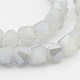 Chapelets de perles en verre électrolytique d'imitation jade EGLA-J076-HR07-1