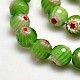 Faceted Millefiori Glass Round Beads Strands LK-P006-10-3