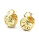 Rack Plating Brass Textured Round Hoop Earrings for Women EJEW-Q780-01G-1
