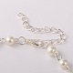 Trendy Glass Pearl Anklets AJEW-AN00035-01-3
