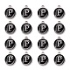 Platinum Plated Alloy Charms ENAM-S118-02P-P-2
