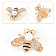 Gorgecraft 2pcs broche en alliage d'abeille avec perle de résine JEWB-GF0001-23-4