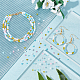 Kit per realizzare orecchini con bracciale con perline di vetro in 7 colore di Arricraft DIY-AR0002-48-5