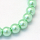 Cottura dipinto di perle di vetro perlato fili di perline rotondo X-HY-Q330-8mm-63-2