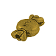 チベットスタイル合金キャンディービーズ  カドミウムフリー＆鉛フリー  アンティーク黄金  11x6x3.5mm  穴：1mm  約1535個/1000g TIBEB-6621-AG-LF-2