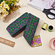 エスニック風刺繍ポリコットンリボン  ジャカードリボン  花柄  服飾材料  濃い緑  2インチ（51mm）  約7 M /バンドル OCOR-WH0073-29-6